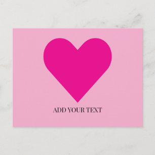 Pink Heart Custom Postcard