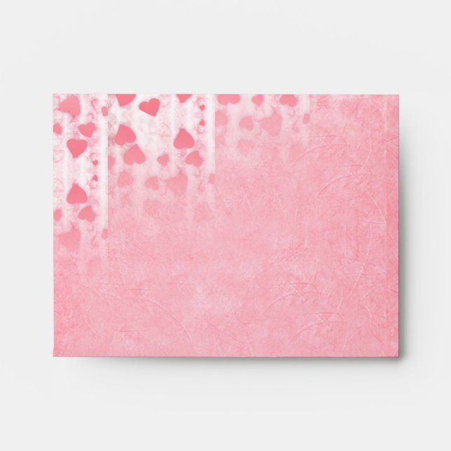 Pink heart design charm romantic envelope (Front)