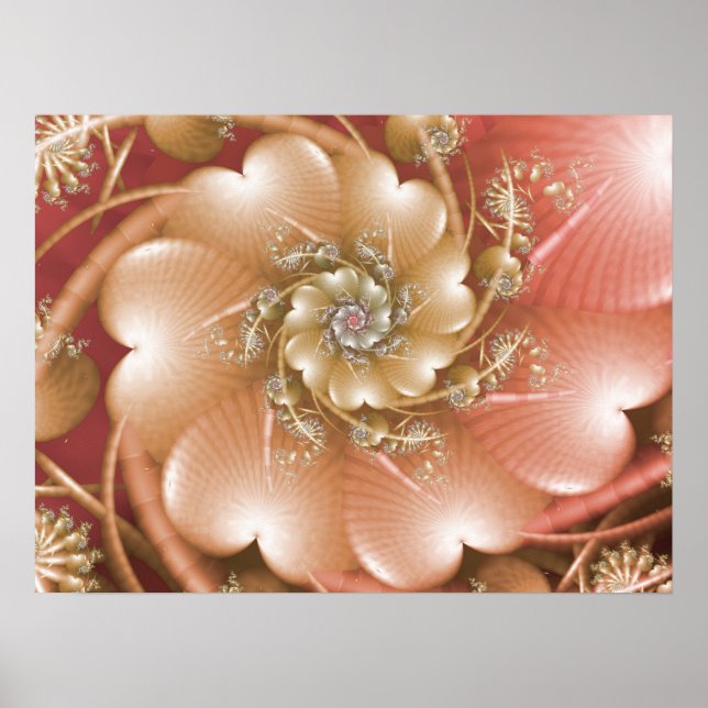 Pink Heart Design Poster (Front)