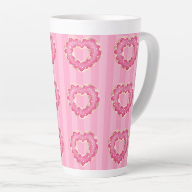Pink Heart Doughnut Coffee Mug (Right Angle)