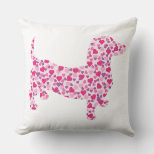 Pink Heart Doxies Cushion