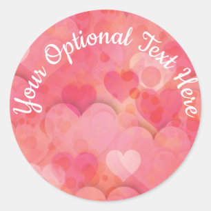 Pink Heart Dreams Classic Round Sticker