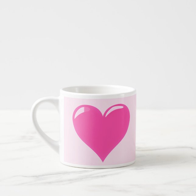 Pink Heart Espresso Cup (Left)