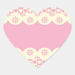 Pink Heart Eyelet Heart Sticker