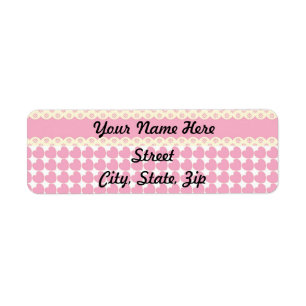 Pink Heart Eyelet Return Address Sticker