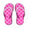Pink Heart Flip Flop Stickers