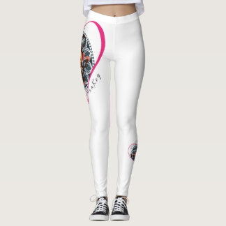 Pink Heart FloState Meditating Monkey Leggings