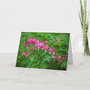 Pink Heart Flowers Card