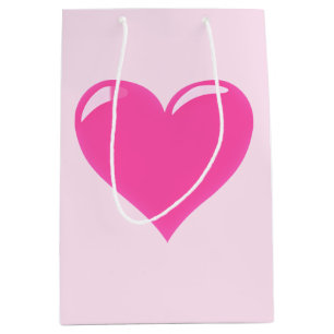 Pink Heart Gift Bag - Customisable