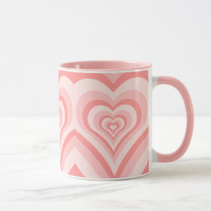 Pink Heart Gradient Pattern – Cute Girly Love Mug