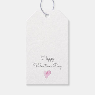  Pink Heart HAPPY VALENTINES DAY Sweet Love Gift Tags