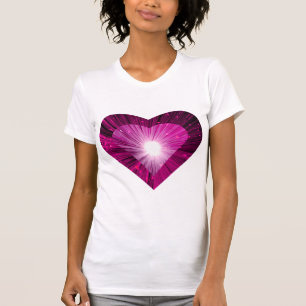 Pink Heart 'heart' t-shirt ladies petite white