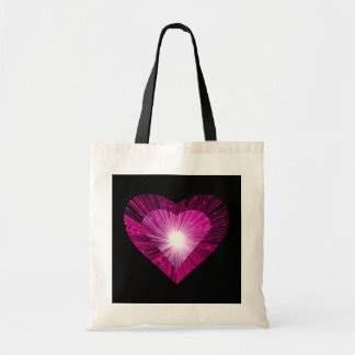 Pink Heart 'heart' tote bag black