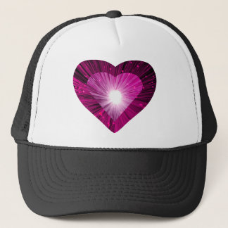 Pink Heart 'heart' trucker hat black