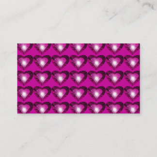 Pink Heart 'hearts' business card pink