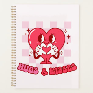 Pink Heart Hugs and Kisses Planner