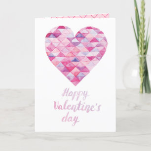 Pink Heart I Love You! Happy Valentine's Day Holiday Card