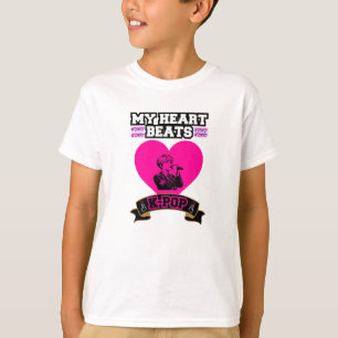 Pink Heart Idol Singing KPop Music Love Design T-Shirt
