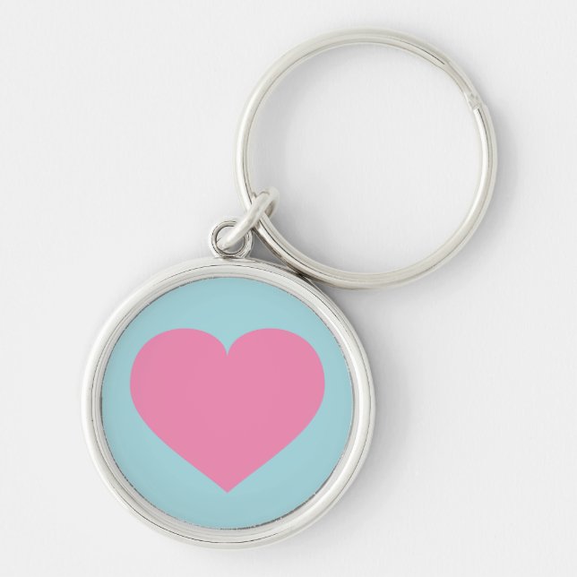 Pink heart key ring (Front)