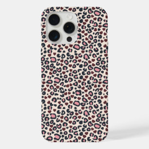 Pink Heart Leopard Print iPhone Case