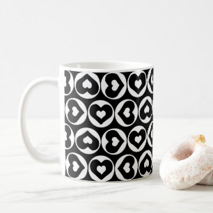 Pink Heart Love Pattern Valentine Coffee Mug
