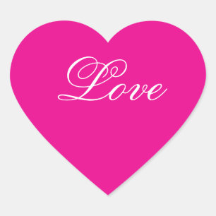 Pink heart Love stickers