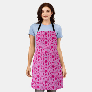 Pink Heart Love Valentines Apron