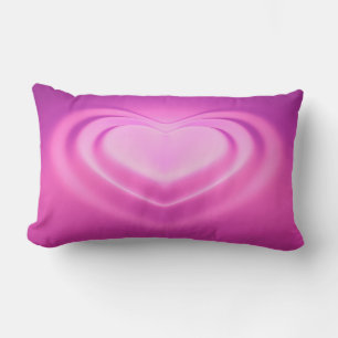 pink heart lumbar cushion