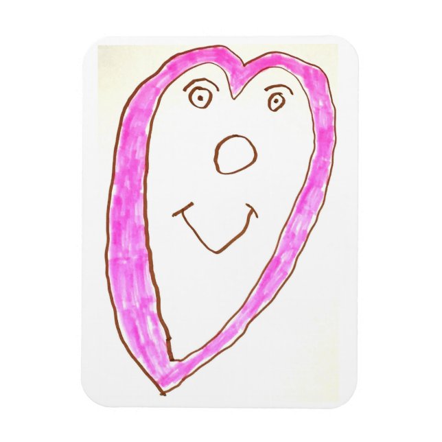 Pink Heart magnet (Vertical)