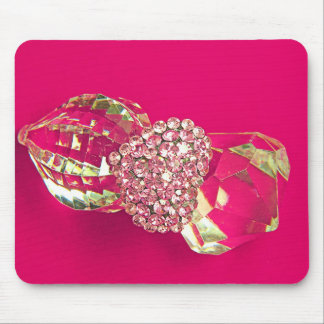 PINK HEART MOUSE PAD