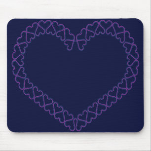 Pink Heart on mouse pad