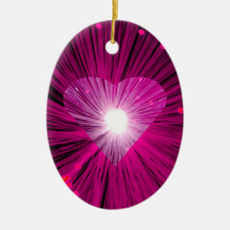 Pink Heart ornament oval