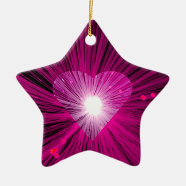 Pink Heart ornament star (Front)