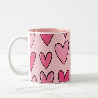Pink Heart Overflow Mug | Pink