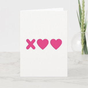Pink Heart Pattern Love Card