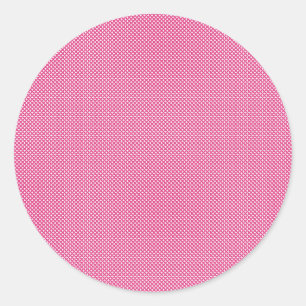 Pink Heart Pattern Round Stickers