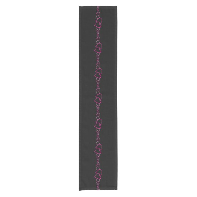 Pink Heart Pattern Table Runner (Front)