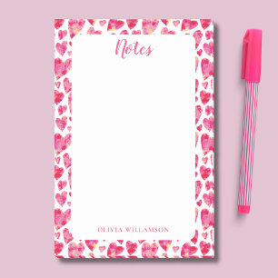 Pink heart pattern to Do Notes
