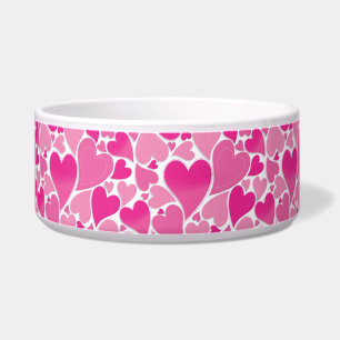 Pink heart pet bowl