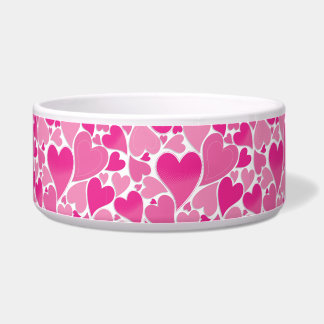 Pink heart pet bowl