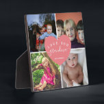 Pink Heart Photo Collage Grandma Gifts Grandkids Plaque<br><div class="desc">Pink Heart Photo Collage Grandma Gifts Grandkids</div>