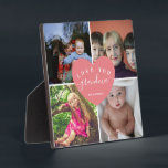 Pink Heart Photo Collage Grandma Gifts Grandkids Plaque<br><div class="desc">Pink Heart Photo Collage Grandma Gifts Grandkids</div>