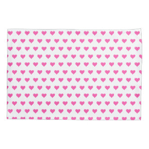 Pink Heart Pillow Case