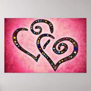 Pink Heart Poster