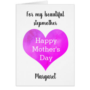 Pink Heart Pretty Stepmother Mother's Day