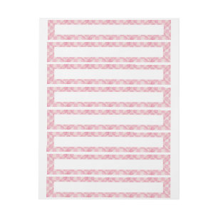PINK HEART QUILT 1"x7.25" Really Wide Labels