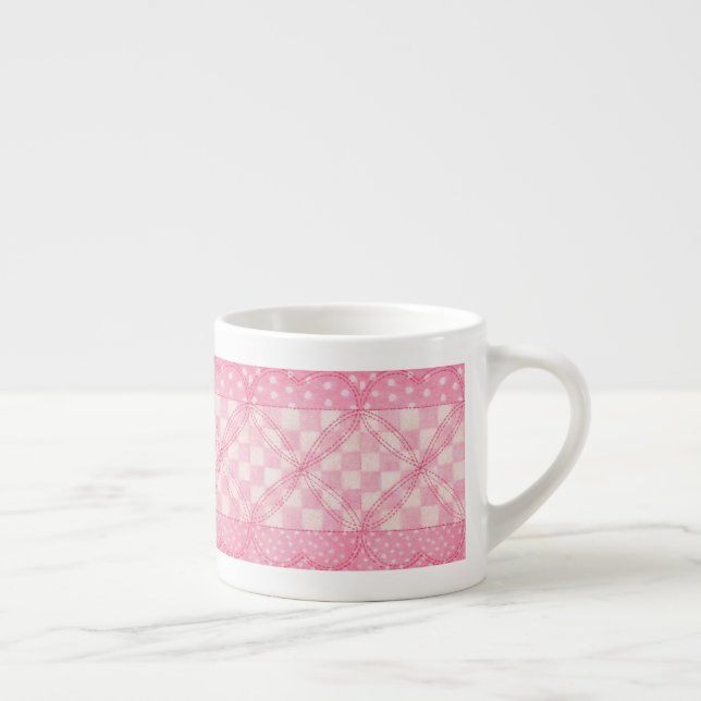 PINK HEART QUILT Espresso Cup (Right)