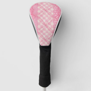 PINK HEART QUILT Golf Driver Cover