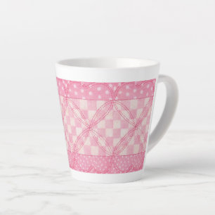 PINK HEART QUILT Latte Mug