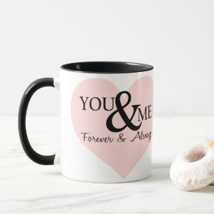 Pink Heart Quote Mug